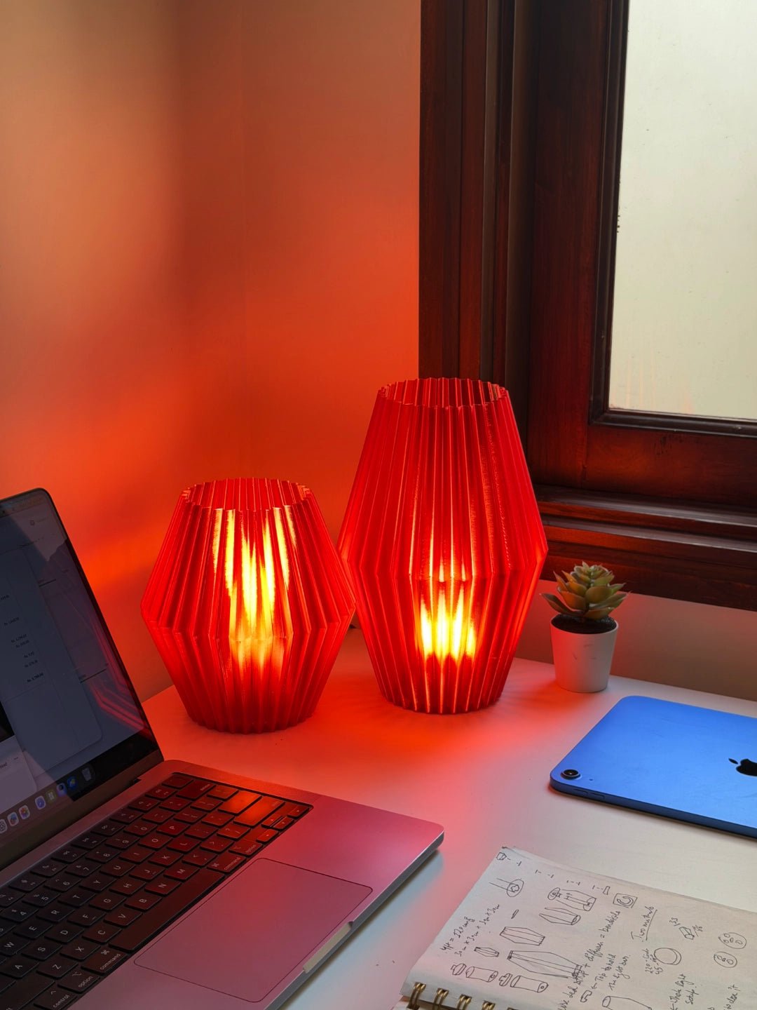 Origami Lamp Duo - 1078