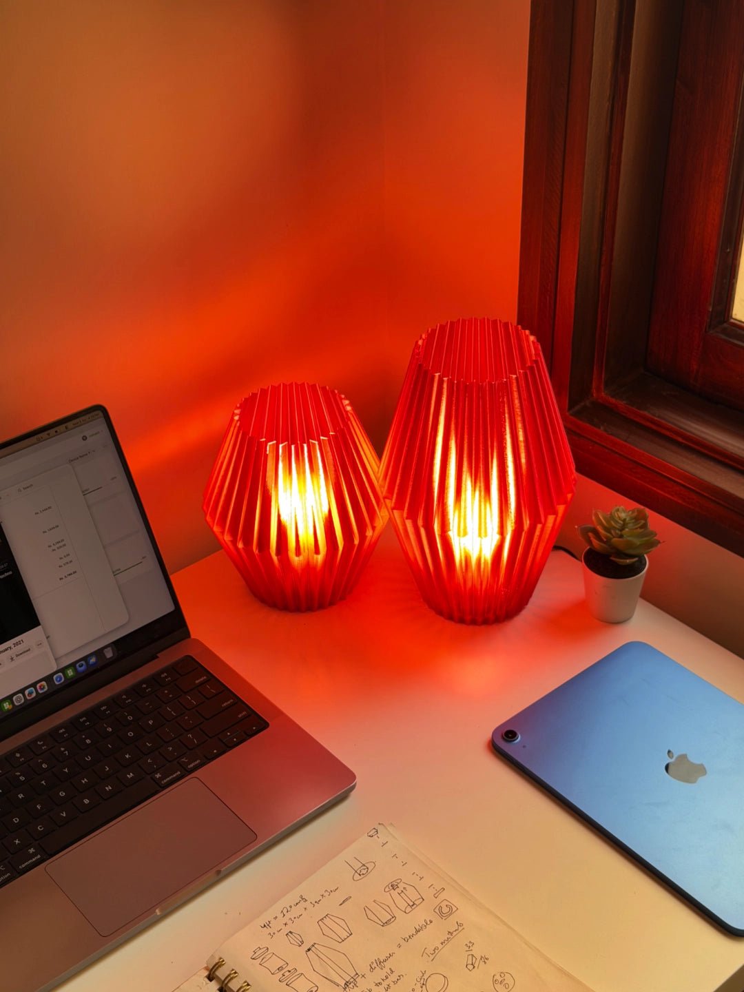 Origami Lamp Duo - 1078