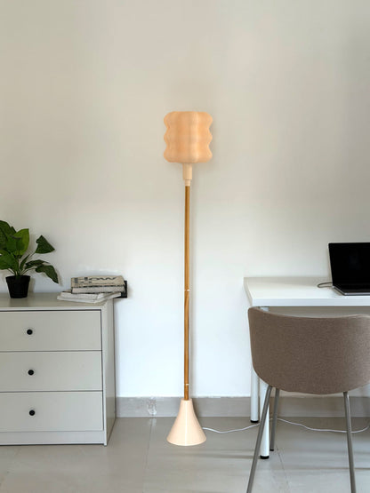 Ripple Wood Floor Lamp