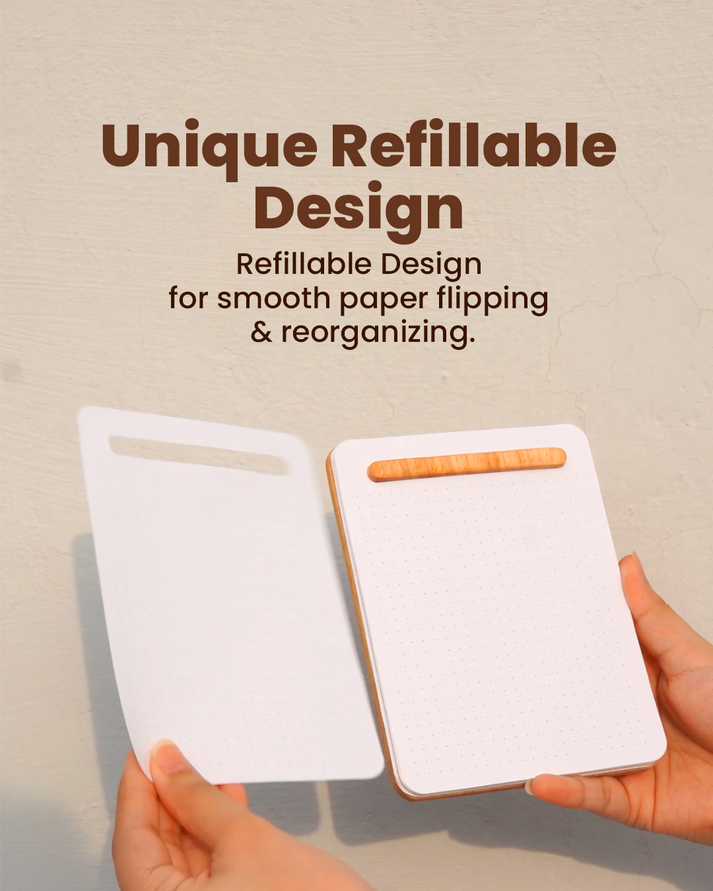 Refillable Wood Notepad 2.0 – Dophari